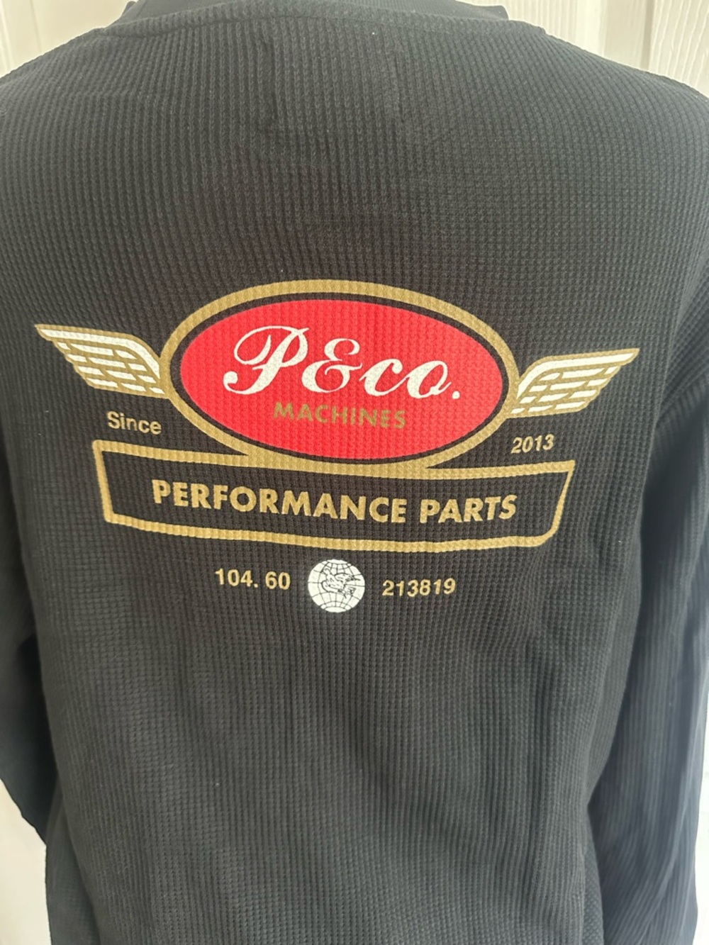 P&co limited edition Black long sleeve waffle shirt - Picture 2 of 7